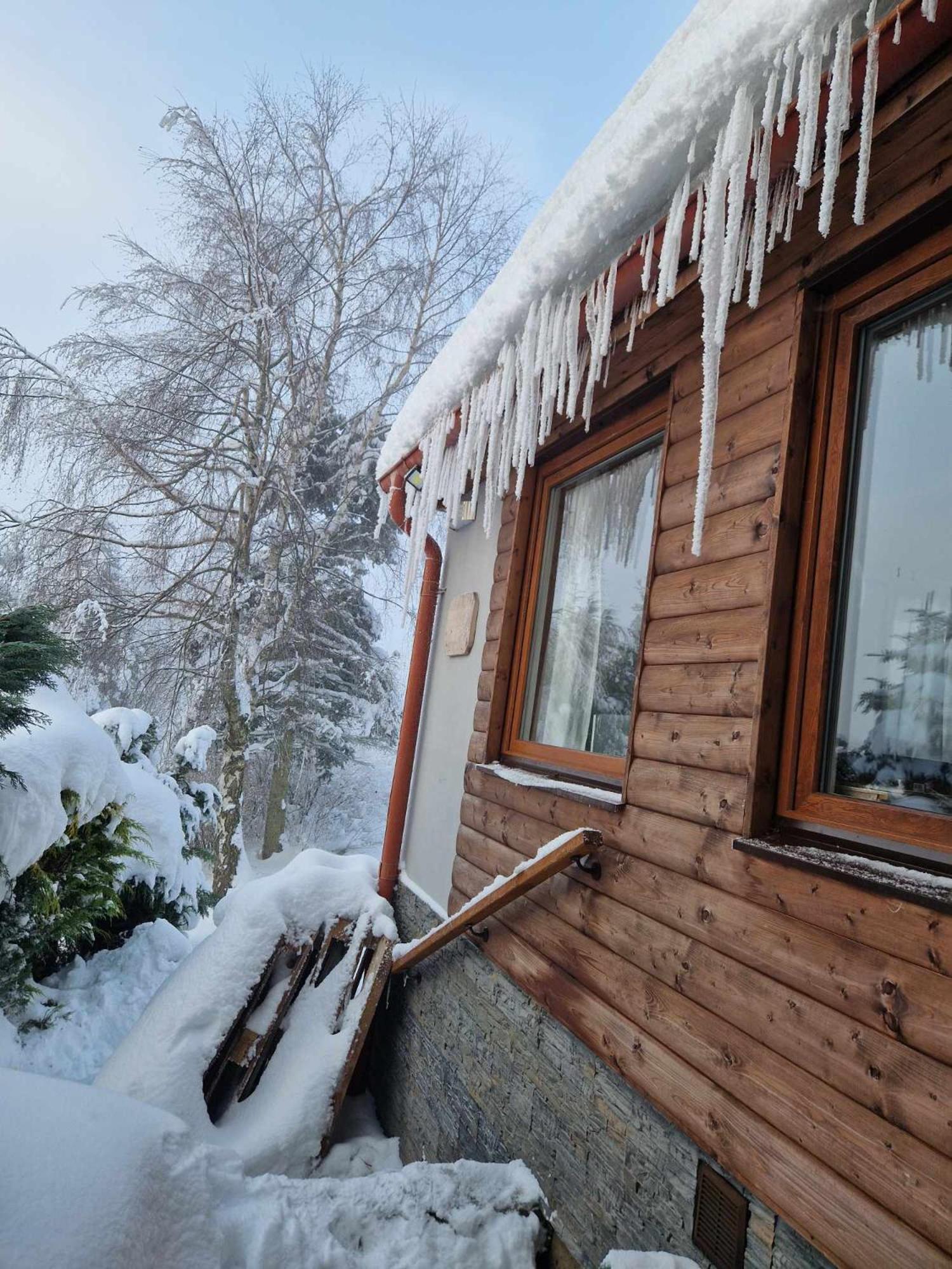 Chata Jeleni Drevenice S Vlastni Virivkou Horni Halze Dış mekan fotoğraf
